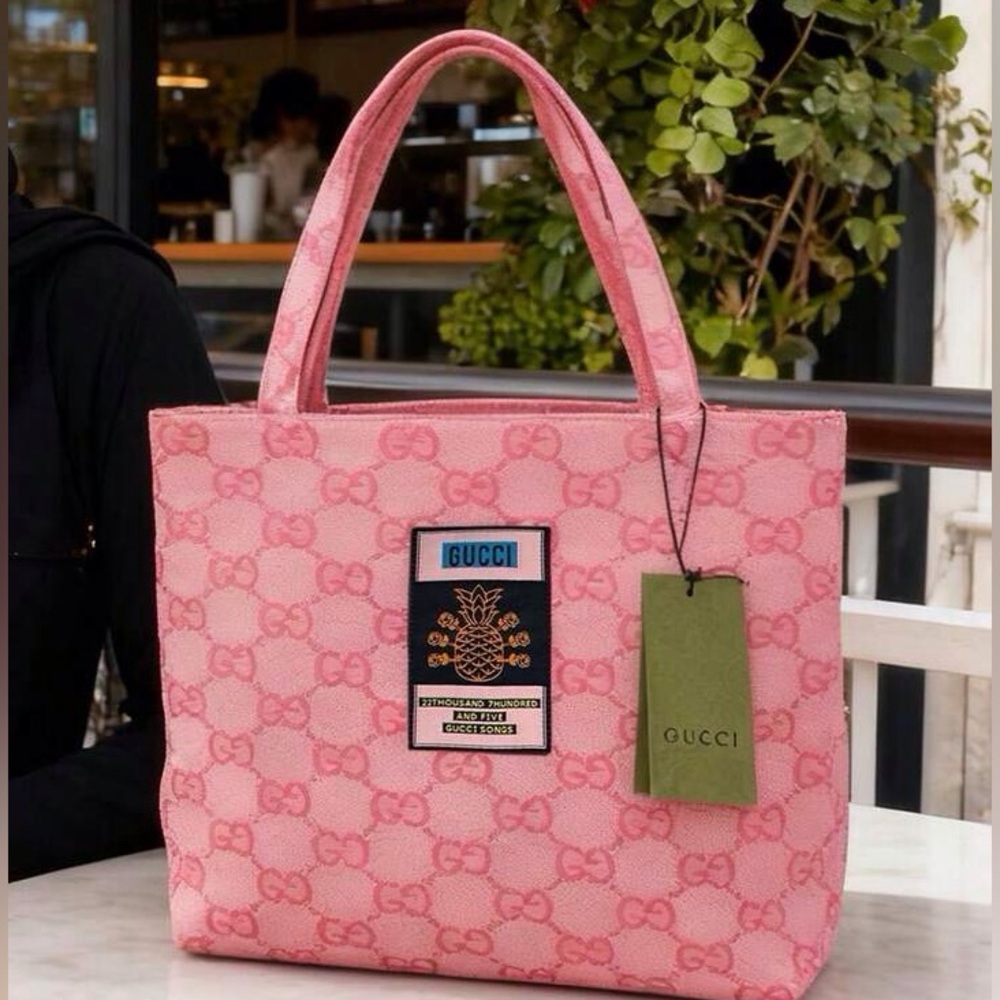 Pink GWP GG tote bag - Picture 2 of 8